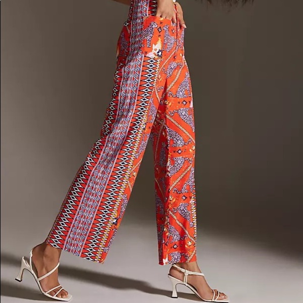 MAEVE THE COLETTE CROPPED LINEN WIDE-LEG PANTS